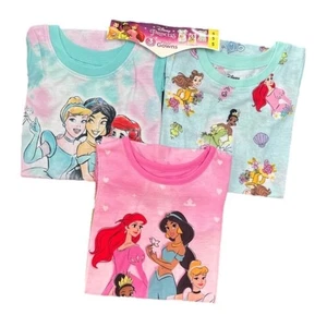 Disney Girl's Princess Sleepwear 3 Pack Pajamas Nightgowns Size 5 NWT - Picture 1 of 7