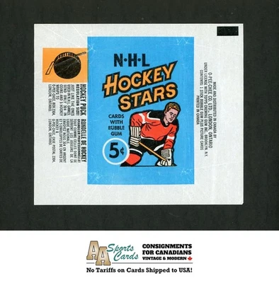 Envoltura de cera original Topps Hockey 1967-68 (paquete de 5 centavos / Bobby Orr 2º año) Foto 1 de 4