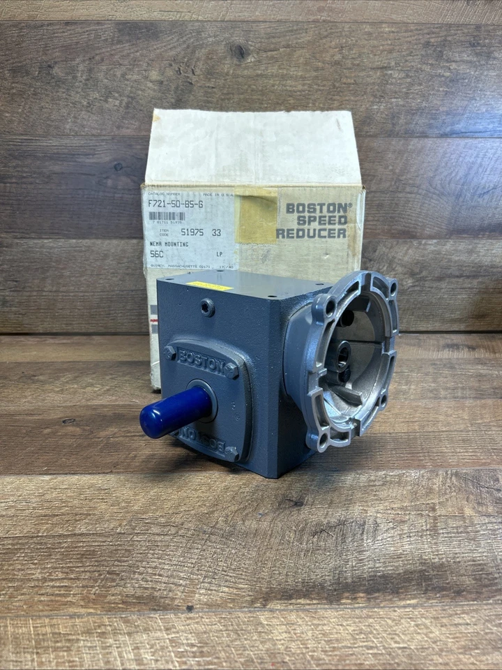 Boston Gear F721-50-B5-G, relación 50:1, reductor de velocidad, cuadro 56C Foto 1 de 4