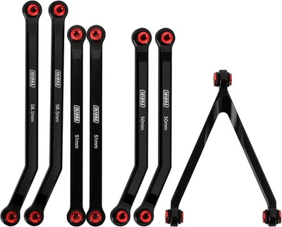 INJORA High Clearance Chassis Links Set for SCX24 C10 JLU Bronco Base Black  - Image 1 of 4