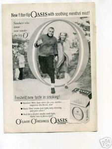 Oasis Filters Cigarette 1957 Original Vintage Ad