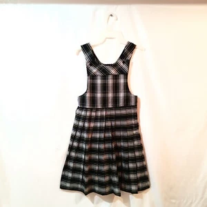 ET Uniforms Size 7 Green Plaid Overall Dress Sleeveless Pleated New School Wear - Picture 1 of 4