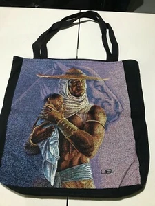 EBONY VISION THE PROTECTOR TAPESTRY TOTE BAG EVENT ONLY BY THOMAS BLACKSHEAR - Picture 1 of 1