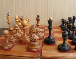 Vintage Soviet chess set with kettlebells 40-50s Production artel - Koopermuzyka - Picture 1 of 1