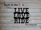 Live Love Ride Metal Sign - Man Cave Sign - Garage Wall Art - Motorcycle - W1013