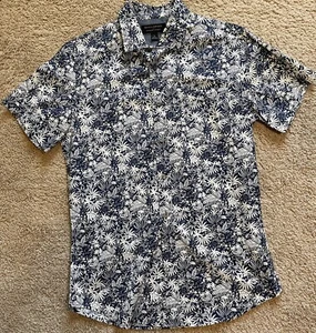 Banana Republic Classic understated Hawaiian shirt Slim Fit Men Size S - Picture 1 of 2