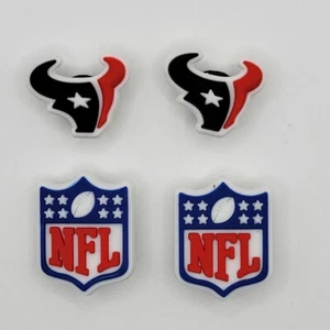 NFL Houston Texans Football Team For Crocs Shoe Charms Jibbitz - 4 pieces - Picture 1 of 1