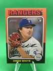 Owen White 2024 Topps Heritage Image Variation #168 Texas Rangers Rookie Card. rookie card picture