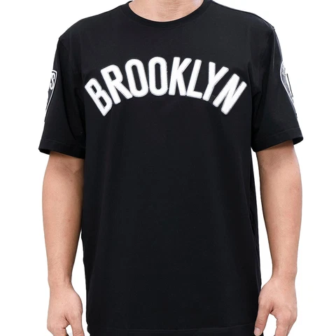Pro Standard NBA Brooklyn Nets Pro Team Mens Black Crew Neck T-Shirt BBN151534 Cover