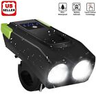 USB Rechargeable LED Bicycle Headlight Bike Head Light Front Lamp Cycling + Horn