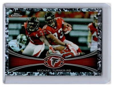 Michael Turner 2012 Topps Chrome Camo Parallel SP /499 #130 - ATL Falcons - Image 1 of 2