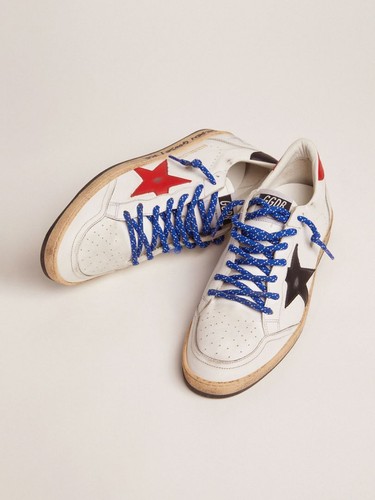 GOLDEN GOOSE ‌Scarpe da tavola casual basse basse con lacci dorati Goose