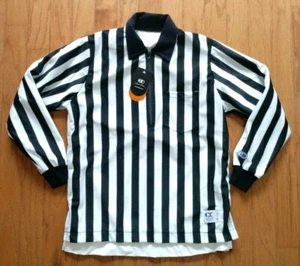 NEU CLIFF KEEN Schiedsrichter Jersey gestreift 1/4 Zip gefüttert schwarz weiß Regenjacke Gr. M - Bild 1 von 8