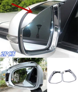 2X Cubierta de ajuste de cejas de lluvia para espejo retrovisor cromado para Suzuki Vitara 2015-2019 - Imagen 1 de 6