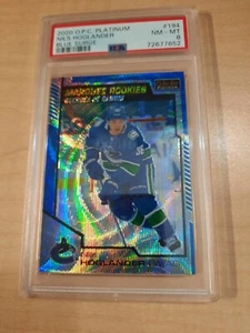 Nils Hoglander 2020-21 O-Pee-Chee Platinum Marquee Rookie #194 Blue Surge PSA 8 - Picture 1 of 2