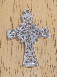 Vintage Sterling Silber 925 Kreuz schöner Anhänger - Bild 1 von 15