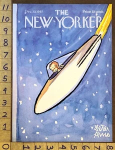 1967 SPACECRAFT ROCKET SHIP PETER ARNO SHUTTLE ARTIST NEW YORKER COVER FC1740 - Picture 1 of 1