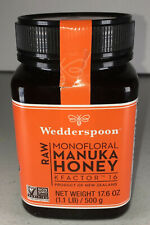 Wedderspoon 100% Raw Premium Manuka Honey Active KFactor 16+ 17.6 oz Jar