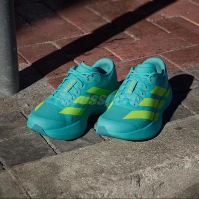 adidas Adizero Evo SL M Semi Flash Aqua Lucid Lemon Men Road Running JS4506 - Photo 1/4