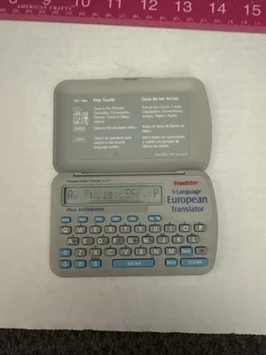 1998 Franklin 5-Language European Translator Plus DataBank  Euc Works - Image 1 of 4