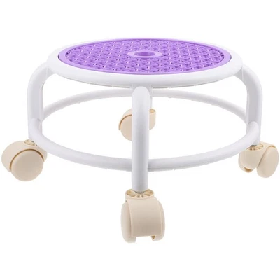  Pulley Low Stool Wheel Rolling Stools with Wheels Footstool Roolling - Image 1 of 4