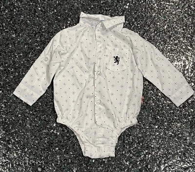 Body Inglés Lavandería Blanco Manga Larga Bebé Niño Cuello 6-9 Meses Foto 1 de 4