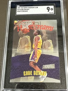 1997-98 Stadium Club Kobe Bryant #HS9 Hoop Screams SGC 9 LA Lakers HOF MVP - Bild 1 von 2