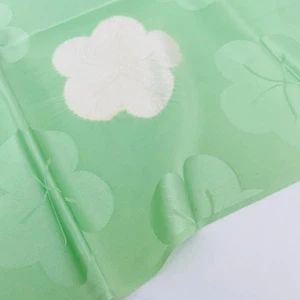 Light Pastel Green #A 13.5x38 Vintage Jacquard Nagajuban Silk Kimono Fabric NJ38 - Picture 1 of 7