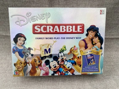 Disney Scrabble Family Word Board Game Mickey Shaped Tiles - 100% Complete - Image 1 of 4
