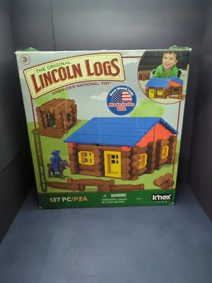 Lincoln Logs Oak Creek Lodge – 137‑Piece Real Wood Log Set – Open Box, GUC - Image 1 of 4