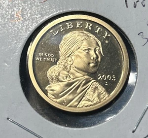 2003-S SACAGAWEA $1 DOLLAR COIN FROM US MINT PROOF SET. GREAT SHINE & CONDITION - Picture 1 of 2