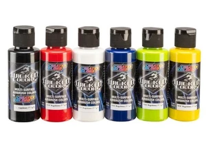 CREATEX WICKED COLORS - WICKED OPAQUE PRIMARY SET (6 x 60ML BOTTLES) - Picture 1 of 2
