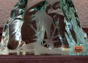 Vicke Lindstrand Kosta Deer Caribou Glass/ Ice Sculpture, 4.5" made in Sweden - Picture 1 of 13