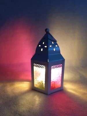 Candelabro de latón marroquí hecho a mano - Estilo linterna tradicional morisco - Vintage Foto 1 de 4