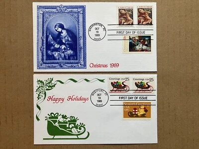 1989 25c Christmas 2427-2428 KMC Venture Combination FDC Set of (2) - Image 1 of 4