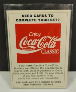 Vintage Collegiate Collection N Carolina Coca-Cola Basketball Card Order Form - Picture 1 of 5