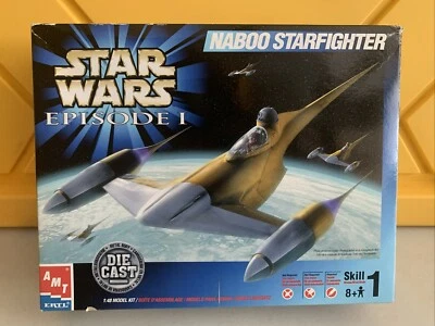 ERTL/AMT 1/48 Star Wars Episode1 Naboo StarFighter Model Kit Unopened - Image 1 of 4