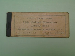 RR18 Ticket Book 11th National Convention American Legion Louisville Wrestling - Picture 1 of 10