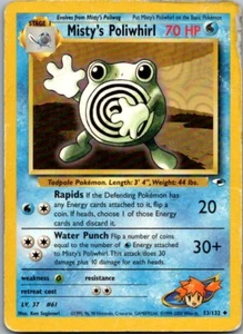 Pokemon Karte Misty's Poliwhirl 53/132 Gym Heroes Englisch - Bild 1 von 2
