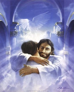 Stampa litografica arte cristiana Home At Last di Danny Hahlbohm edizione aperta - Foto 1 di 3