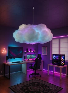 Thunder Smart LED 3D Hanging Cloud Light (Battery Powered) with Sound Reactive - Picture 1 of 8
