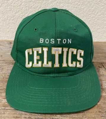 Vintage Boston Celtics Starter Snapback Hat Cotton Spell Out Embroidered  - Image 1 of 4
