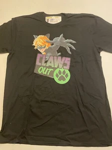 Pop Threads T-Shirt Zag Heroez Miraculous Cat Noir Claws Out Adult XL - Picture 1 of 8