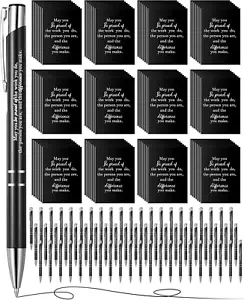 100 Set Teacher Appreciation Gifts for Men Inspirational Notepad and Pen Thank Y - Picture 1 of 12
