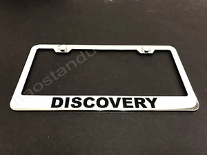 1x DISCOVERY STAINLESS STEEL LICENSE PLATE FRAME + Screw Caps - Picture 1 of 1