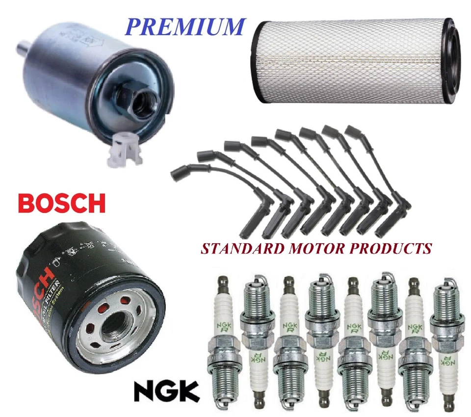 Kit de afinación filtros cable bujía apto para GMC SAVANA 2500 V8 4,8 L; 5,3 L; 6,0 L 2003 Foto 1 de 1