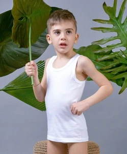 Canottiera in puro cotone bambino Bimbissimi VL61R - Foto 1 di 2