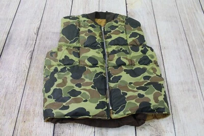 VTG Red Head REVERSIBLE Duck Bird Hunting Puffer Vest w/ Back Pouch Medium - Image 1 of 4