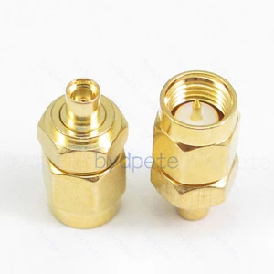 MMCX female jack to SMA male plug straight Connector Adapter 50ohm 50 ohm Coax - Picture 1 of 5