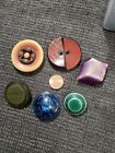 Lot of 6 Large Early Plastic Buttons Crafts/Jewelry Antique B6 Colorful Chunky